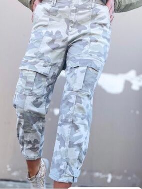 Natural Reflections Cropped Camo Cargo Pants